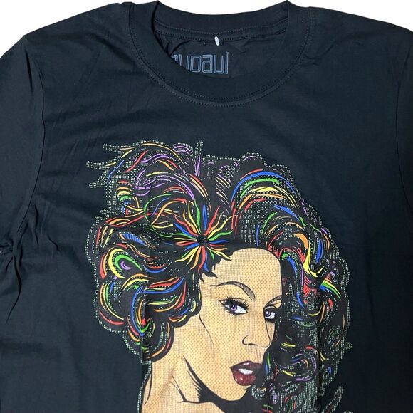 Rupaul T-Shirt Mens S Black Rainbow Colorful Drag Queen Con Pride LGBTQ Fun - Picture 8 of 9